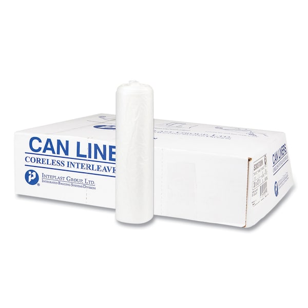 Integrated Bagging Systems 10 gal Trash Bags, 24 in x 24 in, Light-Duty, 8 microns, Natural, 1000 PK S242408N - main